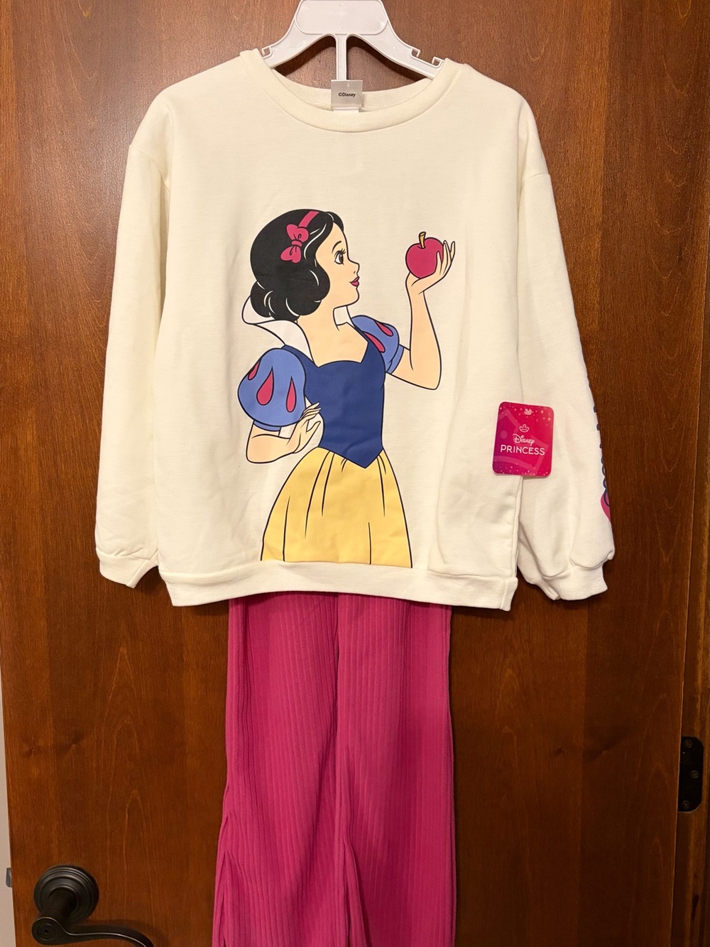 Disney Snow White sweatshirt with Pink Ribbed Pants -6x